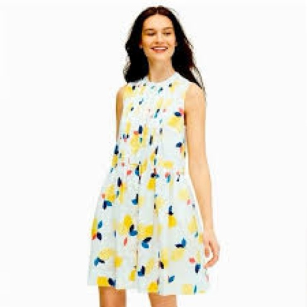 Kate Spade Lemon Zest Sleeveless Shirt Dress XS $178